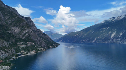 Lake Garda Cinematic Push-In with Boat, Italy