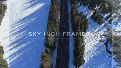 Winter Forest Road Reveal, Tatra Mountains, Poland
